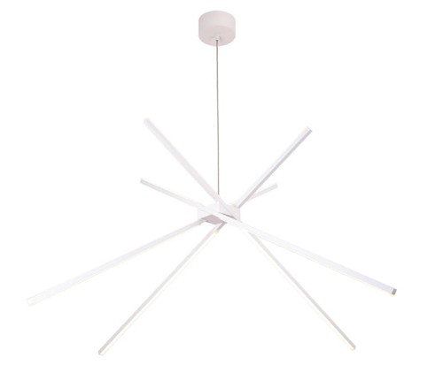 Lampa wisząca biała z liniowymi kloszami LED 33W do sypialni 3000K SPIDER P0270 MAXLIGHT