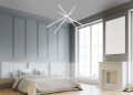 Lampa wisząca biała z liniowymi kloszami LED 33W do sypialni 3000K SPIDER P0270 MAXLIGHT