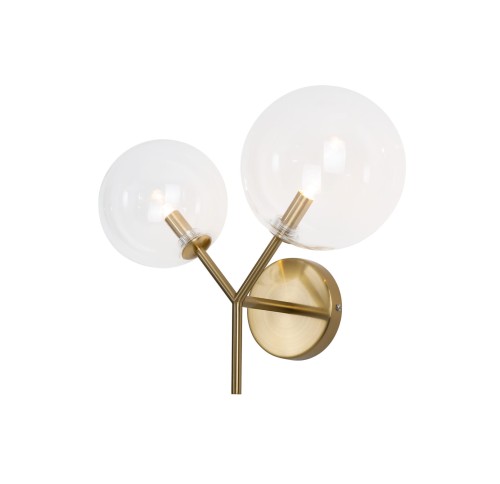 Elegancki, podwójny kinkiet ze szklanymi kloszami do sypialni 2xG9 LOLLIPOP W0254 MAXLIGHT