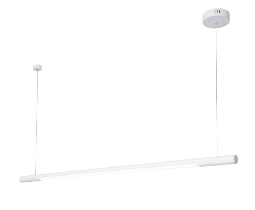 Biała, liniowa lampa wisząca podłużna do biura LED 26W ORGANIC P0361 MAXLIGHT