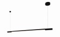 Czarna, liniowa lampa wisząca LED 26W barwa ciepła do jadalni ORGANIC P0358 MAXLIGHT