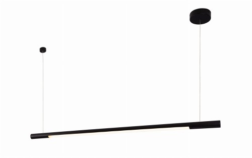Czarna, liniowa lampa wisząca LED 26W barwa ciepła do jadalni ORGANIC P0358 MAXLIGHT