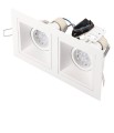 Podwójna oprawa podtynkowa prostokątna biała 2xGU10 wpuszczana HIT H0081 MAXLIGHT