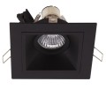 Kwadratowa, czarna wpuszczana oprawa, oczko podtynkowe 1xGU10 HIT H0090 MAXLIGHT