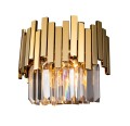 Kinkiet glamour złoty ze szklanymi kryształkami soplami do salonu TREND W0251 MAXLIGHT