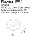 Maxlight Plazma H0088 Oprawa Podtynkowa Czarna IP54