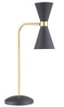 Lampa stołowa czarno-złota nowoczesna do gabinetu 2x5W LED CORNET T0039 MAXLIGHT