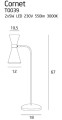 Lampa stołowa czarno-złota nowoczesna do gabinetu 2x5W LED CORNET T0039 MAXLIGHT