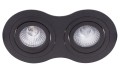 Podwójna oprawa podtynkowa czarna uchylna 2xGU10 metalowa SIGNAL H0087 MAXLIGHT