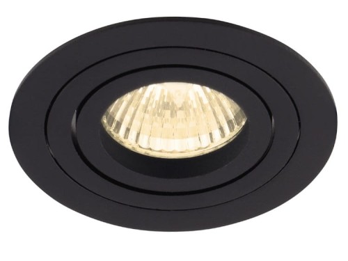 Oprawa podtynkowa czarna uchylna okrągłe oczko 1xGU10 SIGNAL H0086 MAXLIGHT