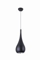 Lampa wisząca czarna z kloszem w kształcie kropli 1xE27 do salonu DROP P0233 MAXLIGHT