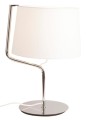 Elegancka lampa stołowa CHICAGO z białym abażurem do sypialni T0030 MAXLIGHT