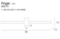 Biały kinkiet obrazowy, galeryjka, szeroki 90cm IP54 9W LED FINGER W0214 MAXLIGHT