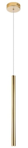 Pojedyncza lampa wisząca rurka 1x1W LED złoty kolor ORGANIC P0204 MAXLIGHT