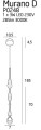 Maxlight Murano D P0248 Lampa Wisząca Chrom