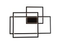 Czarny kinkiet LED o geometrycznym kształcie 45W do korytarza GEOMETRIC W0233D MAXLIGHT