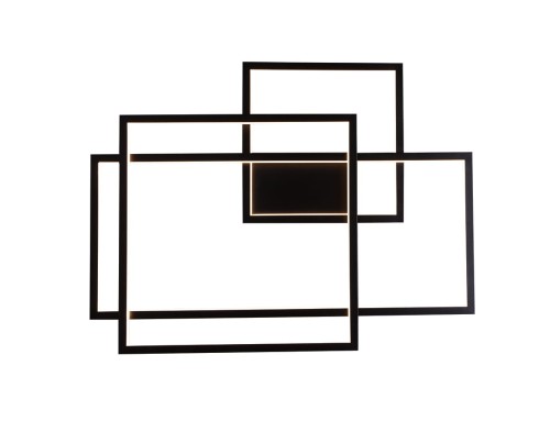 Czarny kinkiet LED o geometrycznym kształcie 45W do korytarza GEOMETRIC W0233D MAXLIGHT