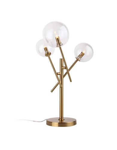 Elegancka lampa stołowa w odcieniu mosiądzu, ze szklanymi kloszami LOLLIPOP T0035 MAXLIGHT
