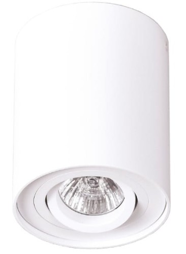 Biała lampa natynkowa tuba spot ruchoma uchylna 1xGU10 BASIC C0067 MAXLIGHT