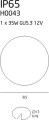 Maxlight H0043 Oprawa Halogenowa IP65 SCr