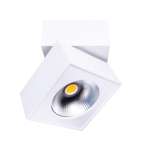 Biała lampa natynkowa z ruchomą głowicą 1x15,4W LED do przedpokoju ARTU C0106 MAXLIGHT
