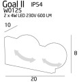 Maxlight Goal II W0125 Kinkiet Biały IP54