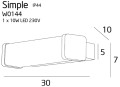 Maxlight Simple W0144 Kinkiet IP44