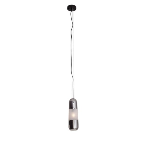 Pojedyncza lampa wisząca zwis nad blat stołu metal + szkło 12W LED MAURI P0590 MAXLIGHT
