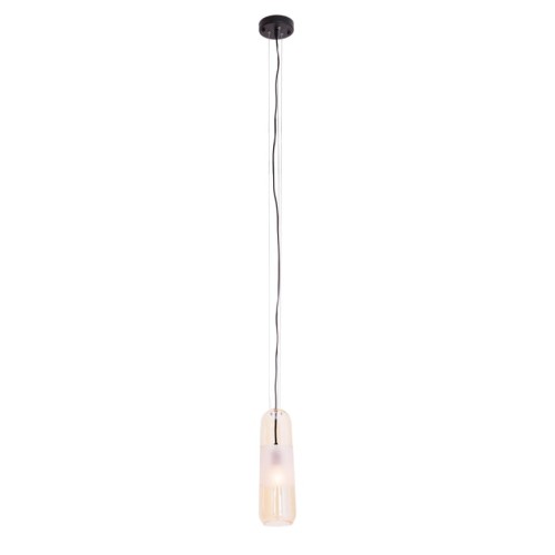 Lampa wisząca ze szklano-metalowym kloszem 12W LED do jadalni MAURI P0589 MAXLIGHT