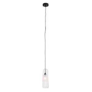 Lampa wisząca z kloszem z elementami z przezroczystego szkła MAURI P0588 MAXLIGHT