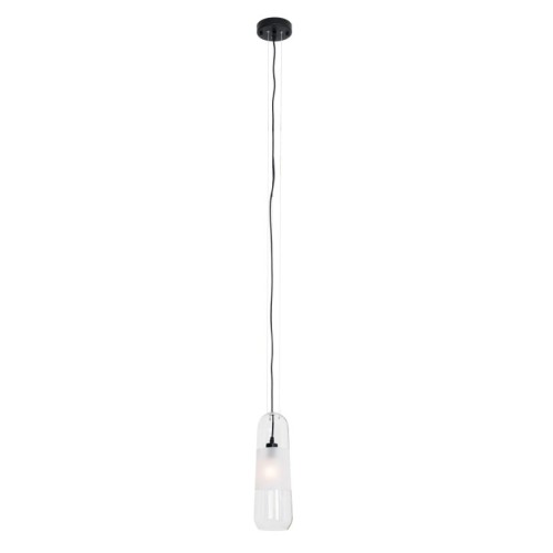 Lampa wisząca z kloszem z elementami z przezroczystego szkła MAURI P0588 MAXLIGHT