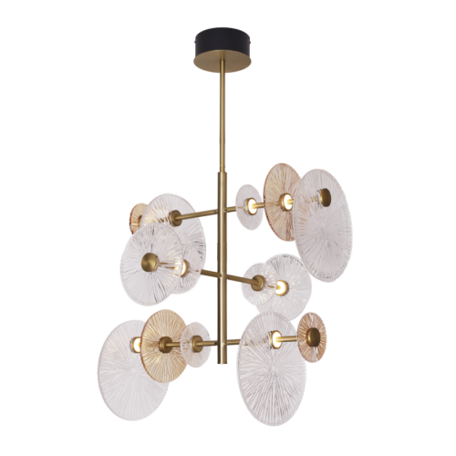 Oryginalna lampa wisząca do salonu, szklane elementy, 70W LED ALLURE P0541 MAXLIGHT