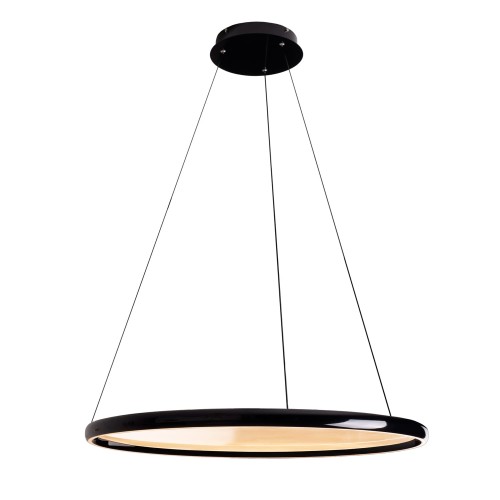 Lampa wisząca czarna QLED z pilotem 2x35W LED 81cm do salonu P0557 MAXLIGHT