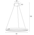 Lampa wisząca czarna QLED z pilotem 2x35W LED 81cm do salonu P0557 MAXLIGHT