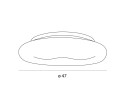 Biały plafon DUO 47cm 18W LED do kuchni, przedpokoju, jadalni C0234 MAXLIGHT