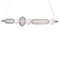 Lampa wisząca z poziomym kloszem, szkło i metalowa siatka, 29W LED BORA P0593 MAXLIGHT