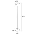 Minimalistyczna lampa podłogowa 123,5cm 8W LED do sypialni IBIZA F0060 MAXLIGHT