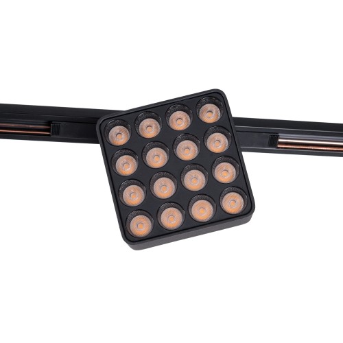 Maxlight N0013N raste 12W Czarny kwadrat 3000K On-Off- MICRO11