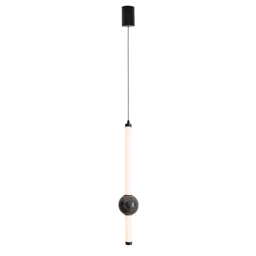 Lampa wisząca z pionowym kloszem i dekoracyjnym kamieniem VERDES P0611 Maxlight
