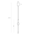 Lampa wisząca z pionowym kloszem i dekoracyjnym kamieniem VERDES P0611 Maxlight