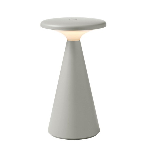 Szara, nowoczesna lampka stołowa IP44 FUNGHI 1,6W LED T0064 MAXLIGHT