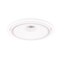 Białe oczko wpuszczane okrągłe LED 10W barwa ciepła aluminiowe VECTOR H0139 MAXLIGHT