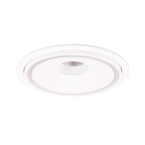 Białe oczko wpuszczane okrągłe LED 10W barwa ciepła aluminiowe VECTOR H0139 MAXLIGHT