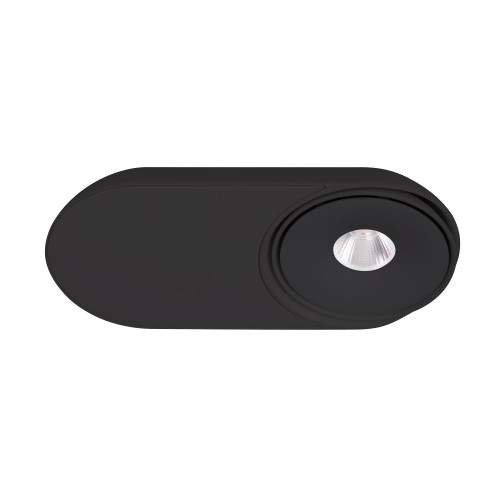 Czarna lampa sufitowa LED 10W  uchylna do przedpokoju VECTOR C0268 MAXLIGHT