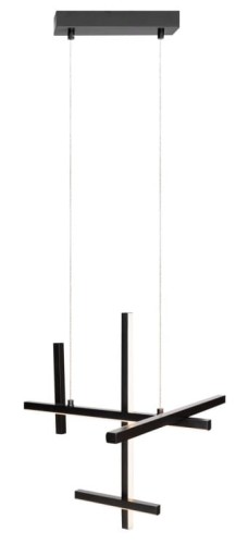 Nowoczesna lampa wisząca z liniowymi kloszami czarna LED 25W SOHO P0546 MAXLIGHT