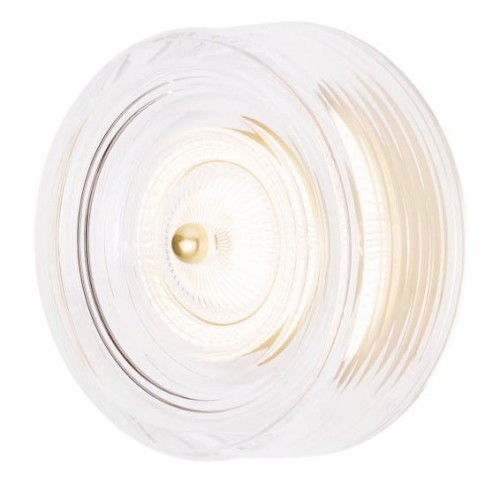 Okrągły, złoty kinkiet do przedpokoju, korytarza, LED 6W LIPARI W0358 MAXLIGHT