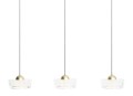 Potrójna lampa wisząca na listwie, złote akcenty, nad stół 22W LED LIPARI P0545 MAXLIGHT