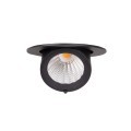 Czarna oprawa wpuszczana podtynkowa, okrągłe oczko 10W LED RUBIO H0133 MAXLIGHT