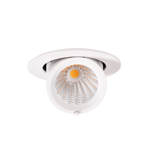 Biała oprawa wpuszczana podtynkowa, okrągłe oczko 10W LED RUBIO H0132 MAXLIGHT