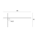 Czarny, minimalistyczny kinkiet IP44 czarny LED 10W 60cm ARNE W0369 MAXLIGHT